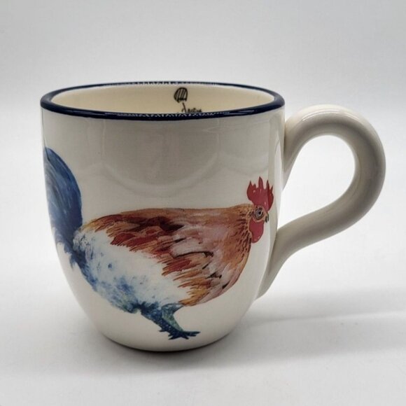 Sur La Table Other - Jacques Pépin Sur La Table Coffee Mug Cup Blue Rooster Farm Chickens Country